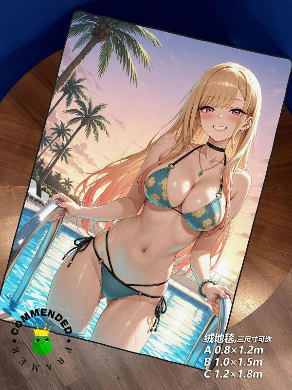 【海外代購】皇呱 《黃昏比基尼》更衣人偶墜入愛河喜多川海夢裝飾畫 午睡毯 地毯 
