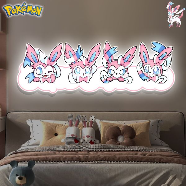 【海外代購】阿喵畫社 仙子伊布橫款燈帶畫 