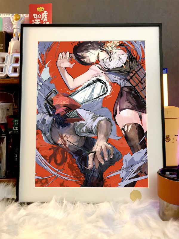 【海外代購】星空 《電次蕾塞》reze電鋸人鏈鋸人蕾塞篇Chainsaw Man電次瑪奇瑪帕瓦動畫裝飾畫 