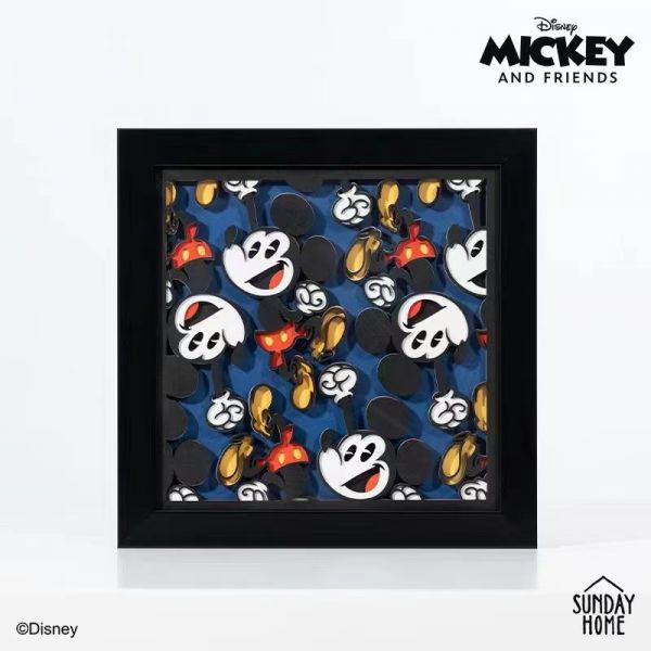 【海外代購】【22.5*22.5CM】摩登叠雕艺术系列--Mickey Mouse 摩登叠雕艺术系列--Mickey Muse 摩登叠雕艺术系列--Minnie Lost in Dots 