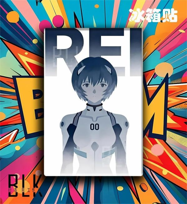 【海外代購】巴洛克《ASUKA/REI》EVA新世紀福音戰士裝飾畫冰箱貼 