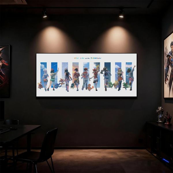 【海外代購】千鳥社 《追逐夢想的訓練家》寶可夢歷代地毯鼠標墊裝飾畫 鼠標墊 地毯 