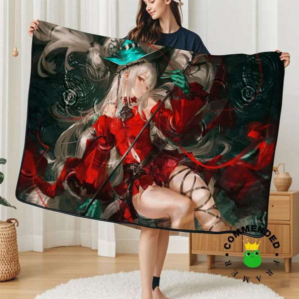 【海外代購】皇呱 《唯美斯卡蒂》明日方舟深海獵人裝飾畫 午睡毯  地毯 