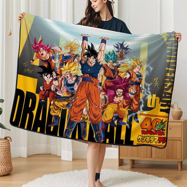 【海外代購】千鳥社 《七龍珠40週年》 龍珠40週年孫悟空超級賽亞人鳥山明野澤雅子簽名午睡毯地毯裝飾畫