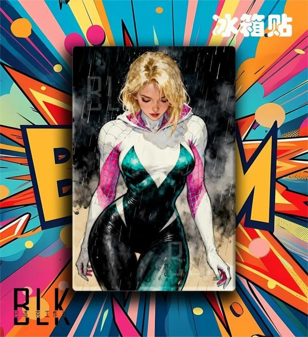 【海外代購】巴洛克 《雨夜格溫》漫威復仇者聯盟裝飾畫冰箱貼 