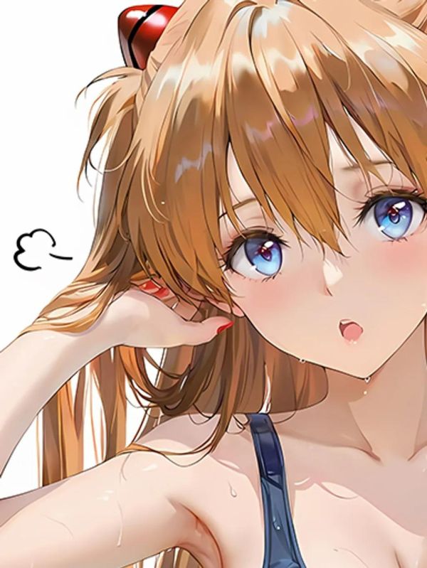 【海外代購】巴洛克 《泳池明日香》Asuka新世紀福音戰士裝飾畫冰箱貼 