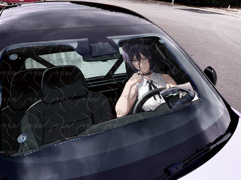 【海外代購】千鳥社《汽車前擋遮陽—蕾塞與電次 》 二次元汽車遮陽防曬前擋開車鏈鋸人電鋸人蕾塞電次波奇塔炸彈惡魔 