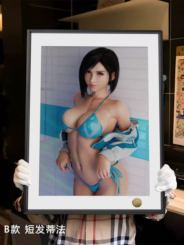 【海外代購】皇呱 最終幻想女角色 愛麗絲蒂法Tifa尤菲 裝飾畫 