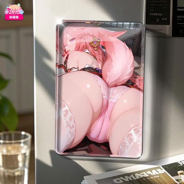 【海外代購】阿喵畫社 動漫冰箱貼第五十一彈 神子胡桃夜蘭原神 高透亞克力磁吸冰箱貼 