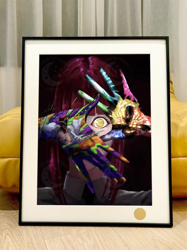 【海外代購】星空 《支配之眼》Chainsaw Man電鋸人Makima電次早川秋鏈鋸人支配惡魔動漫裝飾畫 