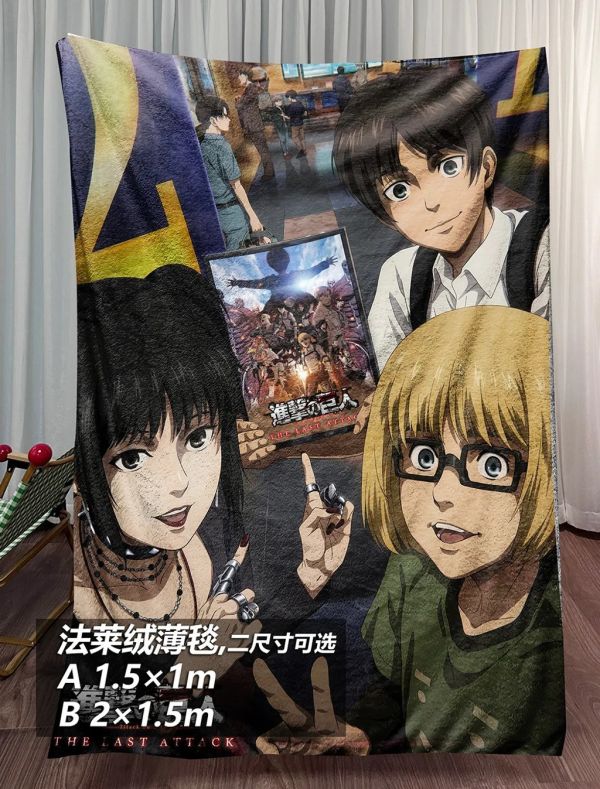 【海外代購】千鳥社《美高三人組》進擊的巨人完結美高番外午睡毯地毯裝飾畫 