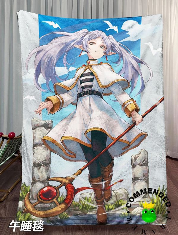 【海外代購】皇呱《精靈大魔法使》葬送的芙莉蓮裝飾畫 午睡毯 地毯 