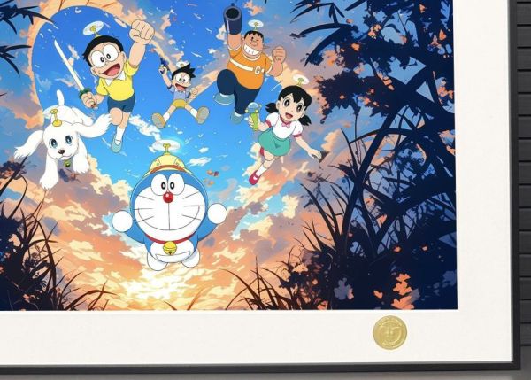 【海外代購】H2 《哆啦A夢》大雄小叮噹靜香胖虎小夫扁扁裝飾畫 