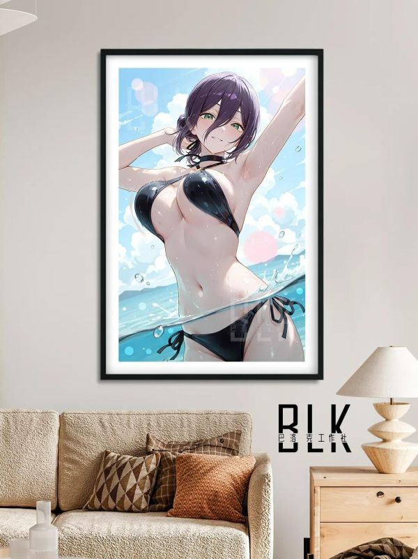 【海外代購】巴洛克 《泳衣蕾塞》鏈鋸人蕾塞篇裝飾畫冰箱貼 