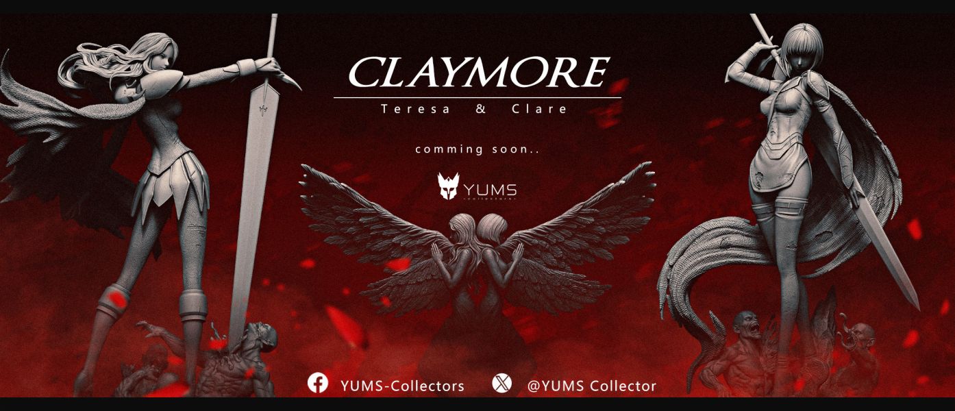 【預留請洽客服】YUMS 大劍 雙子女神 Claymore- Teresa & Clare 