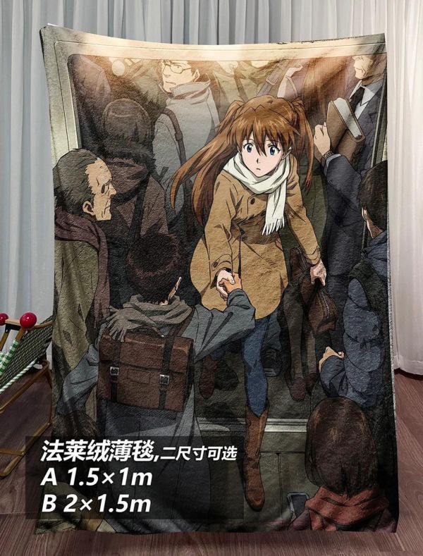 【海外代購】千鳥社《EVA-RETAKE 車站》新世紀福音戰士午睡毯地毯裝飾畫 