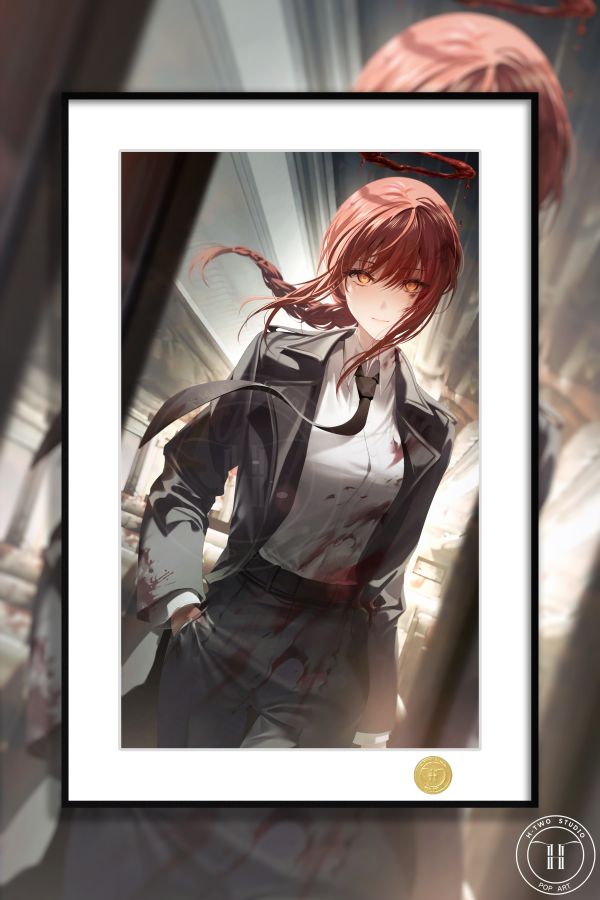 【海外代購】h2 《惡魔獵人瑪奇瑪》電鋸人鏈鋸人支配惡魔電次蕾塞動漫二次元裝飾畫 