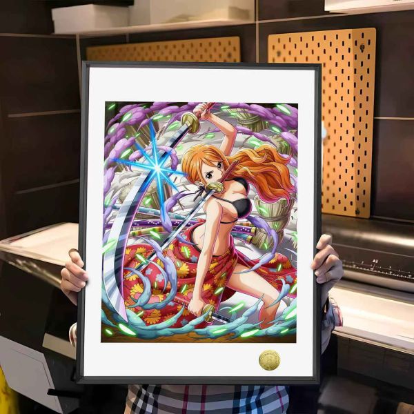 【海外代購】皇呱 《三刀流娜美》 海賊王小賊貓三刀流娜美醬航海士週邊裝飾畫 午睡毯 地毯 