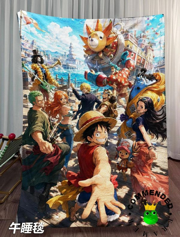 【海外代購】皇呱 《海賊王成員合影》裝飾畫 午睡毯  地毯 