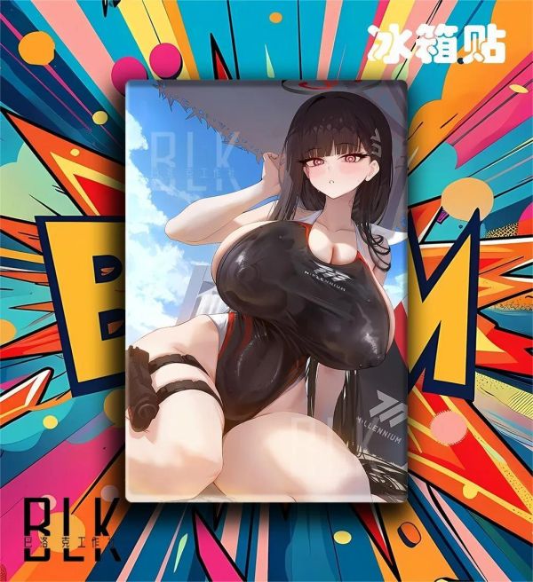 【海外代購】巴洛克《水着莉音》調月莉音蔚藍檔案裝飾畫冰箱貼 