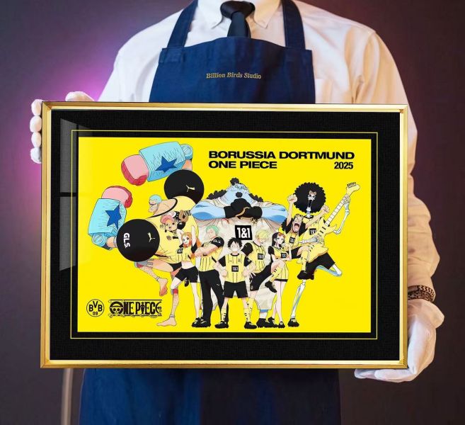 【海外代購】千鳥社 草帽團 多特蒙德海賊王 BVB路飛喬巴索隆聯名 午睡毯 地毯 裝飾畫 