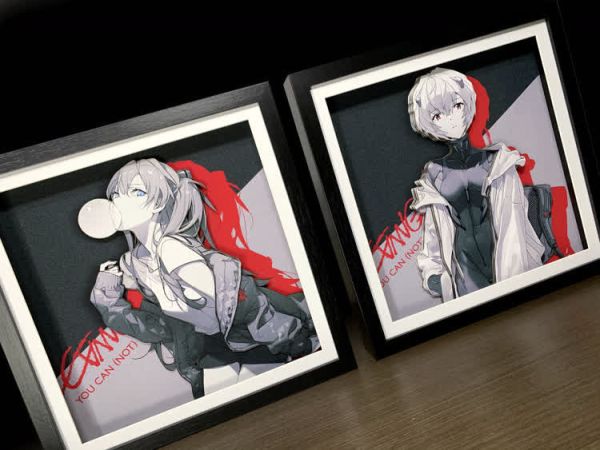 【海外代購】萌萌匠 EVA 綾波麗 明日香 立體手工裝飾畫 