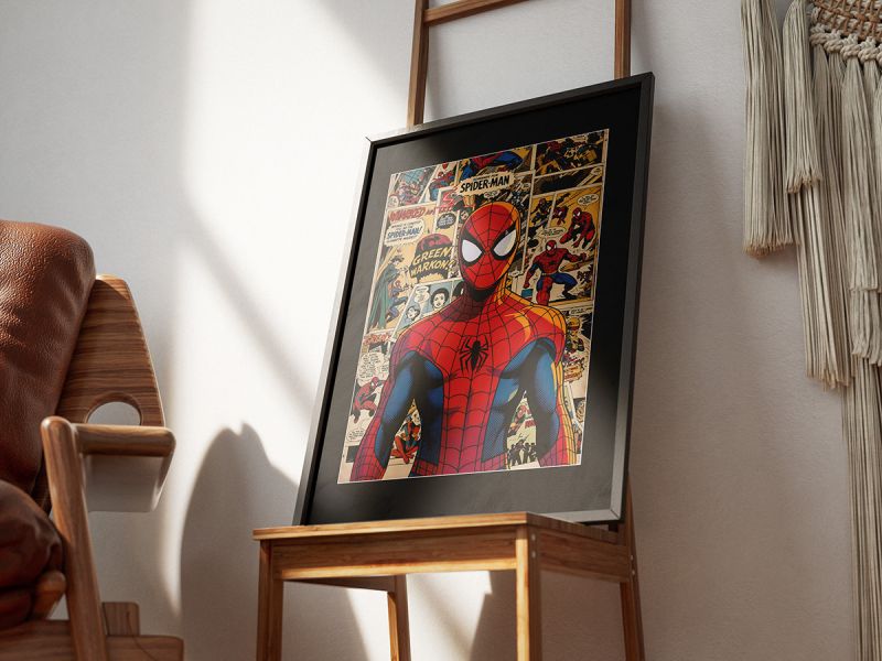 【海外代購】千鳥社 《蜘蛛人漫畫風格》 蜘蛛人漫威spiderman美漫午睡毯地毯裝飾畫 