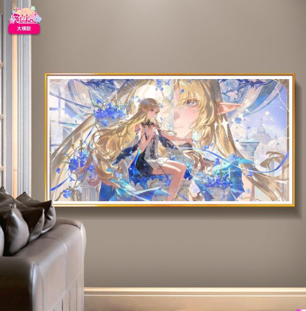 【海外代購】阿喵畫社 芙露德莉斯X卡提希婭 大橫款新品12k主題超清裝飾畫  發光滑鼠墊 床頭地墊 冰箱貼 