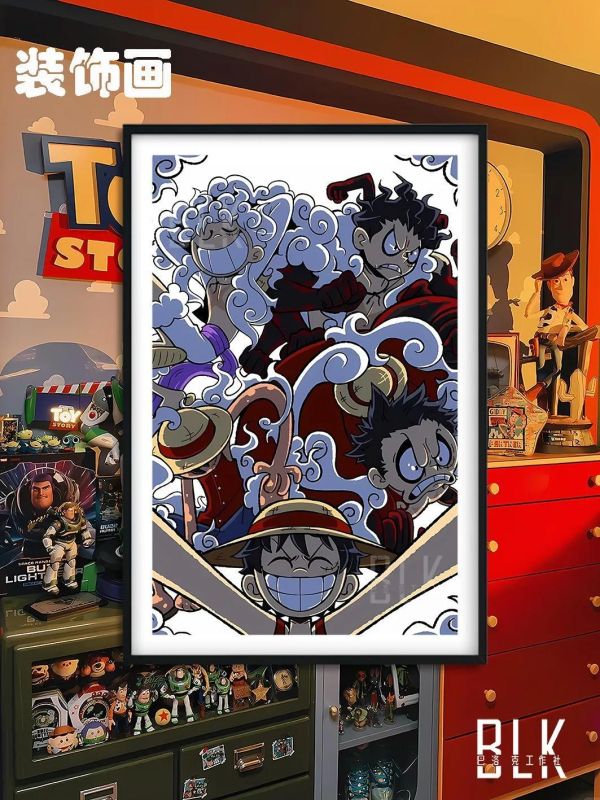 【海外代購】巴洛克 《檔位魯夫》海賊王裝飾畫冰箱貼 