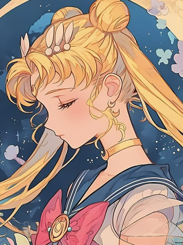 【海外代購】星空 《炫彩水兵月》美少女戰士月野兔水手月亮裝飾畫 