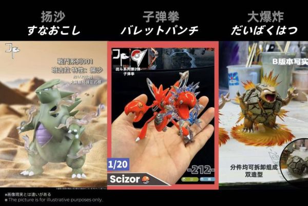 【海外代購】JP 寶可夢 1/20 技能博物館戰鬥系列 第3彈 隆隆巖大爆炸 