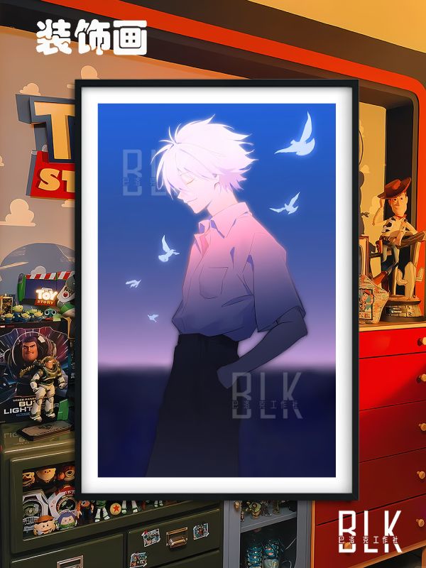 【海外代購】巴洛克《和平鴿渚薰》EVA新世紀福音戰士天鷹戰士初號機碇真嗣明日香動漫裝飾畫冰箱貼 