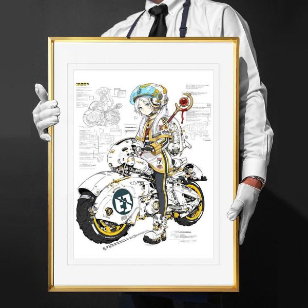 【海外代購】千鳥社 《芙莉蓮摩托車》 葬送的芙莉蓮Frieren摩托車精靈魔法使午睡毯地毯裝飾畫 