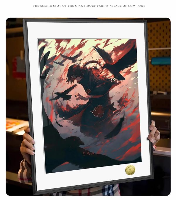 【海外代購】皇呱《烏鴉鼬神》火影忍者宇智波鼬烏鴉鼬神裝飾畫 午睡毯 地毯 