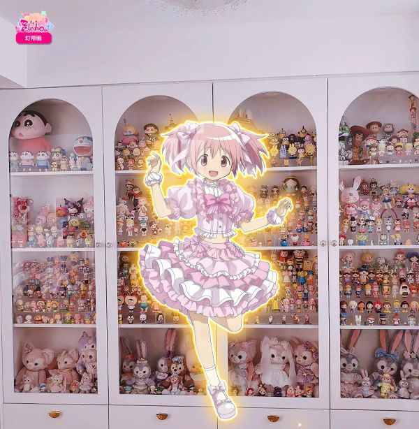 【海外代購】阿喵畫社 鹿目圓 1比1超長發光燈帶裝飾畫 