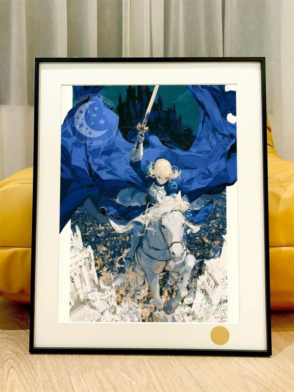【海外代購】星空 《騎馬saber》阿爾託莉雅吾王Fate裝飾畫 