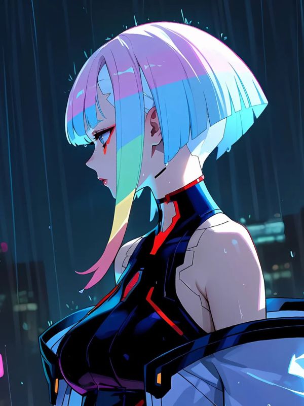 【海外代購】星空《雨之露西》Lucy賽博朋克邊緣行者裝飾畫 