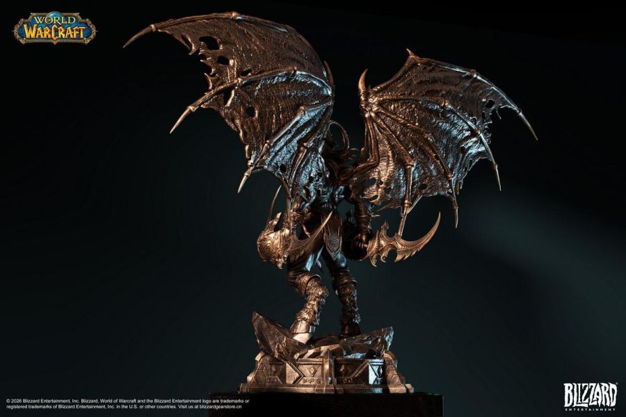 【預定】Blizzard 暴雪 34cm 魔獸世界 伊利丹怒風 銅色典藏雕像 BLZ013 