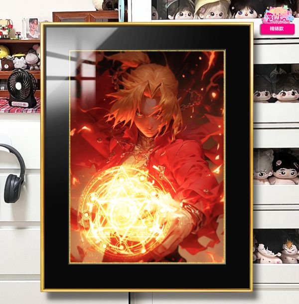 【海外代購】阿喵畫社 緋紅 鋼之鍊金術師 愛德華 展館級8k超清精裱畫 滑鼠墊 