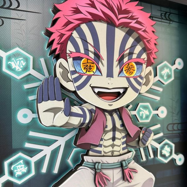 【海外代購】凹凸 PANDA 鬼滅之刃無限城篇 C款綺窩座立體掛畫擺臺 