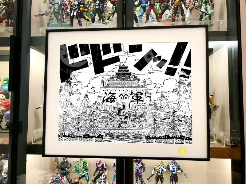 【海外代購】星空 《海軍本部》三大將海賊王路飛頂上戰爭onepiece裝飾畫 