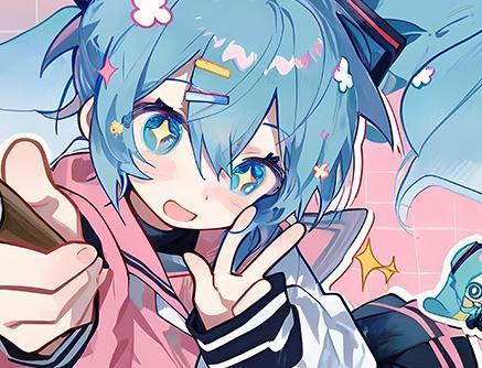 【海外代購】巴洛克 《畫師初音》初音未來歌姬miku公主殿下動漫裝飾畫冰箱貼 