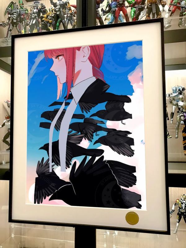 【海外代購】星空 《烏鴉瑪奇瑪》支配惡魔真紀真電鋸人裝飾畫 