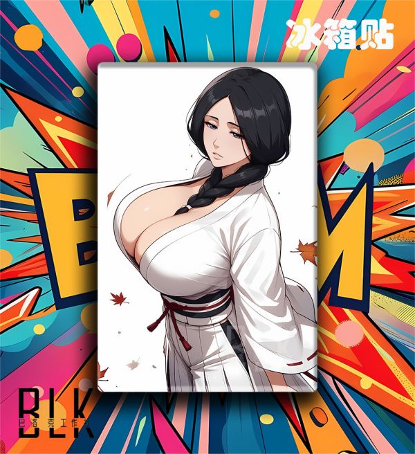 【海外代購】巴洛克 《卯之花烈》千手丸死神境界Bleach護廷十三隊一護動漫裝飾畫冰箱貼 
