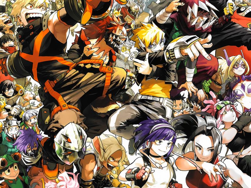 【海外代購】星空 《英雄全員》我的英雄學院綠谷出久deku爆豪勝己禦茶子歐爾麥特All·Might裝飾畫 