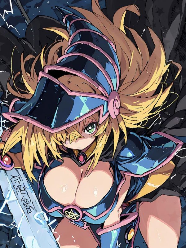 【海外代購】星空 《巨劍黑魔導女孩》遊戲王阿圖姆武藤遊戲海馬三幻神黑暗大法師裝飾畫 
