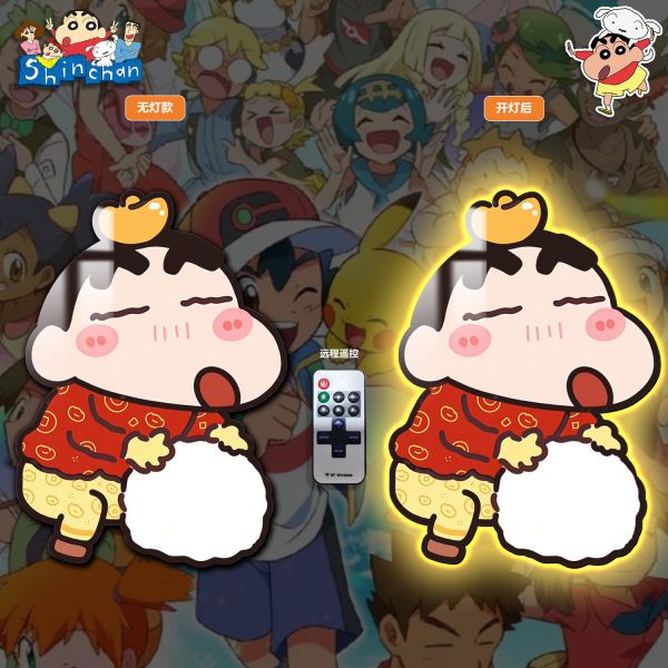 【海外代購】阿喵畫社 發財小寶 蠟筆小新 1比1超大燈帶畫 