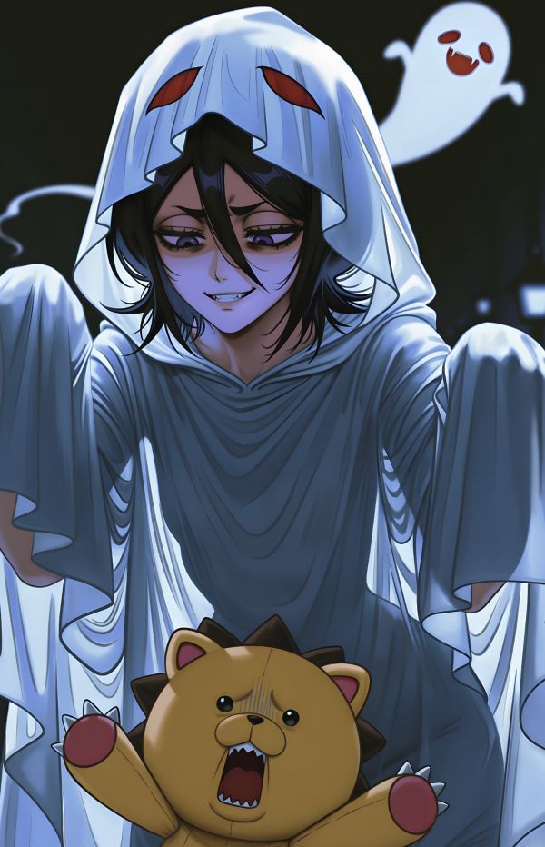 【海外代購】H2 《萬聖節露琪亞》死神朽木露琪亞黑崎一護護廷十三隊動畫二次元裝飾畫 