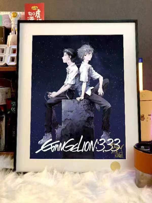 【海外代購】星空《碇真嗣渚薰》新世紀福音戰士eva明日香初號機裝飾畫 