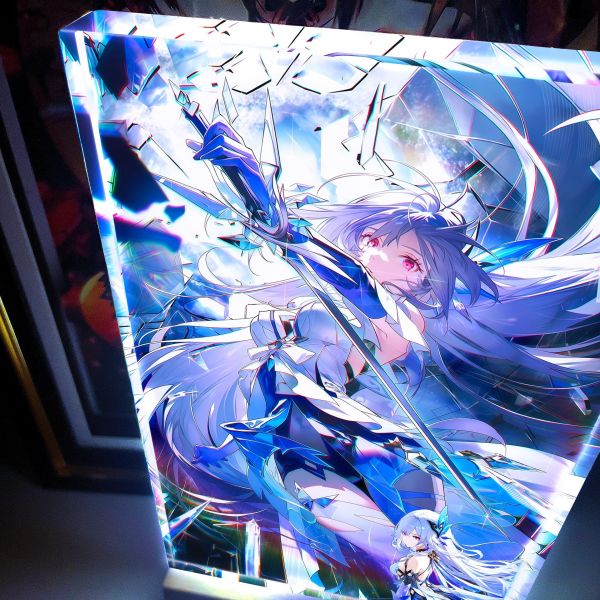 【海外代購】阿喵畫社 碎冰之鋒 絲柯克發光卡磚2cm厚大號特效發光手辦架展示磚 